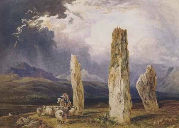 William Andrews Nesfield Druidical Temple at Tormore,isle of Arran (mk47) Norge oil painting art